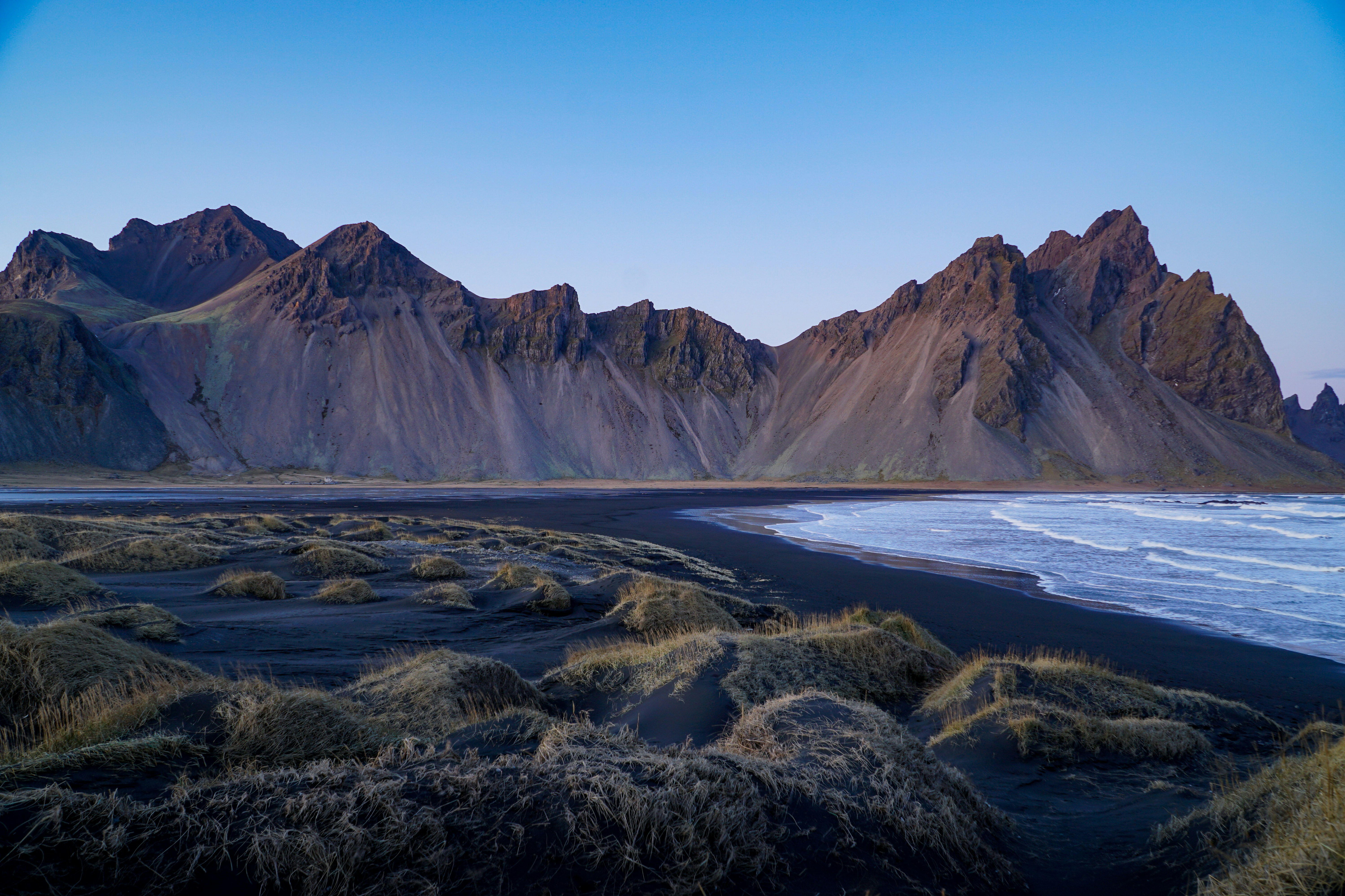 Iceland bloack sand beach